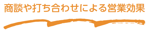 商談や打ち合わせによる営業効果